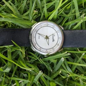 Bertha Beverly Black Leather Band Swiss Watch